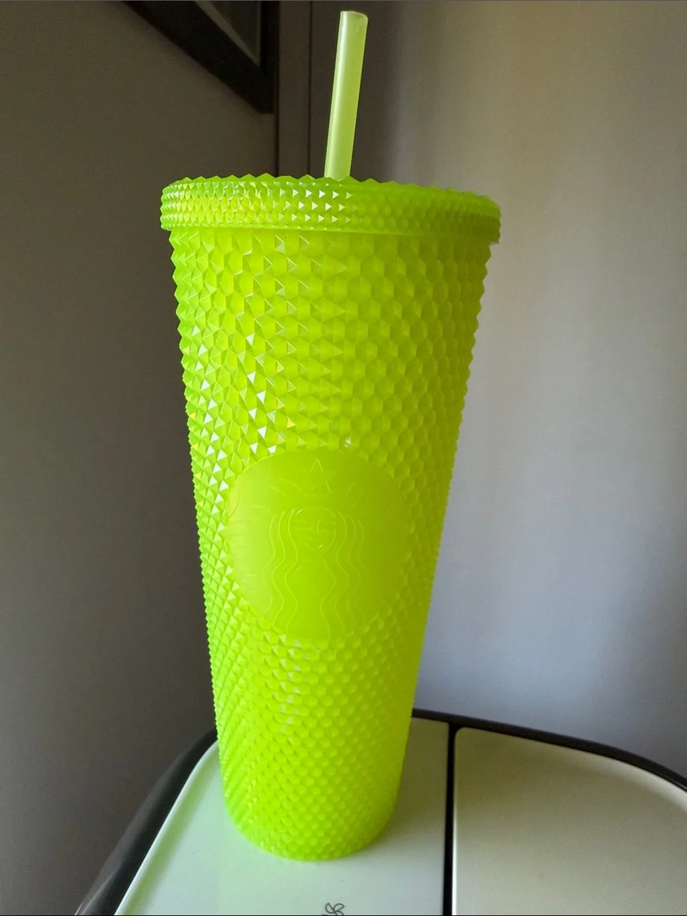 Starbucks Glow-in-the-dark Green Studded Tumbler with Straw